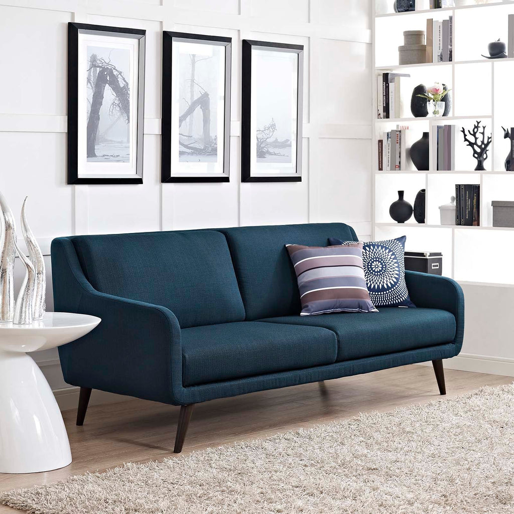 Verve Upholstered Fabric Sofa in Azure