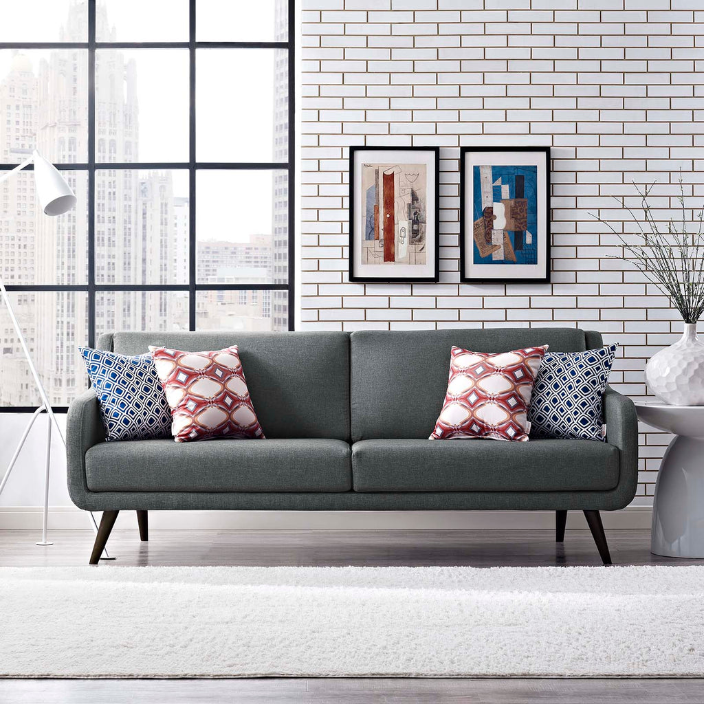 Verve Upholstered Fabric Sofa in Gray