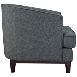 Coast Upholstered Fabric Armchair in Gray