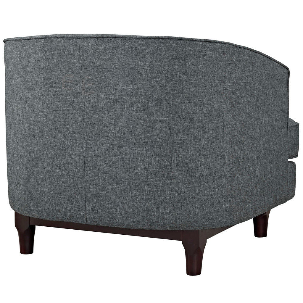 Coast Upholstered Fabric Armchair in Gray