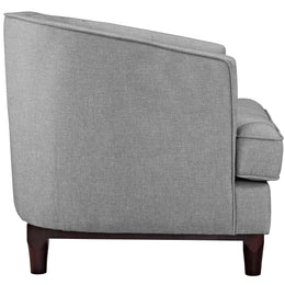 Coast Upholstered Fabric Armchair in Light Gray