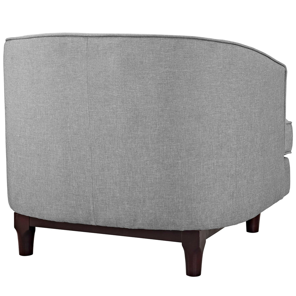 Coast Upholstered Fabric Armchair in Light Gray