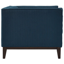 Serve Upholstered Fabric Armchair in Azure