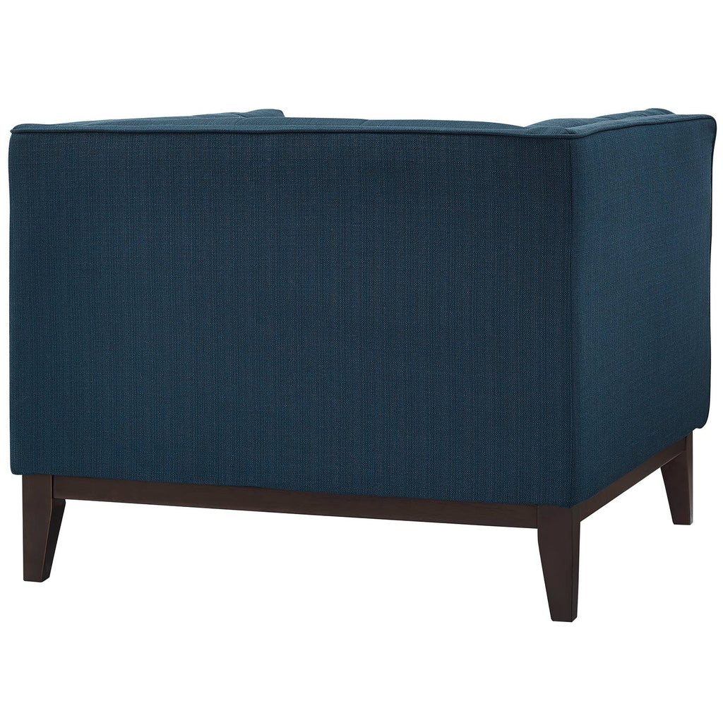 Serve Upholstered Fabric Armchair in Azure