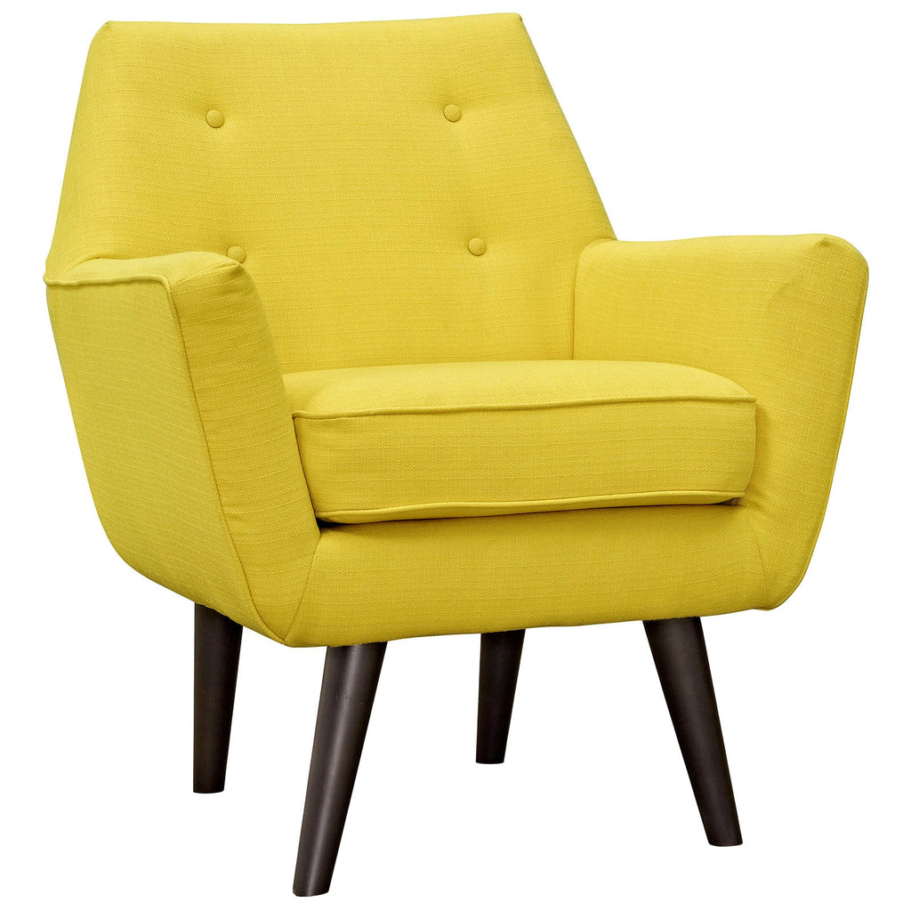 Posit Upholstered Fabric Armchair in Sunny