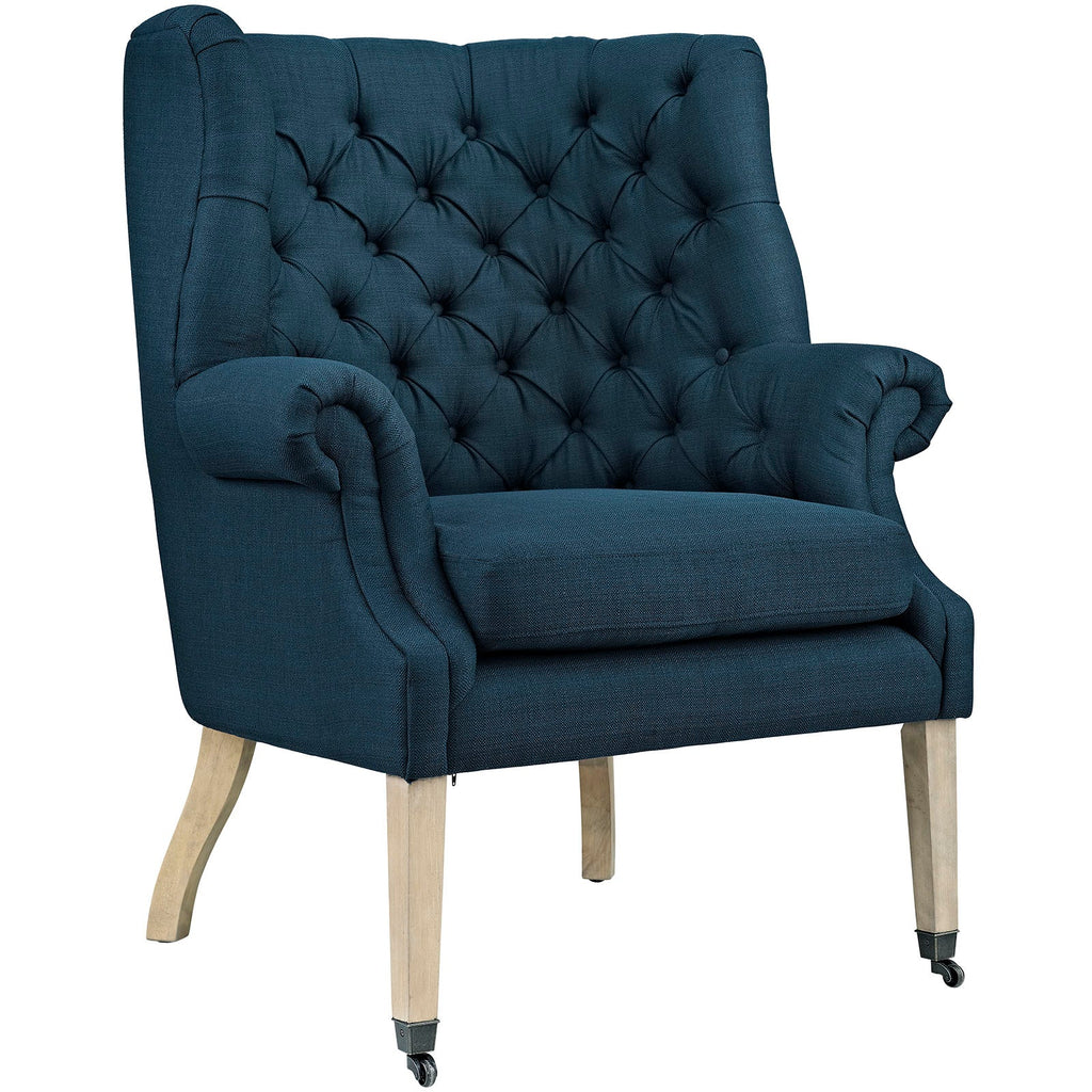 Chart Upholstered Fabric Lounge Chair in Azure