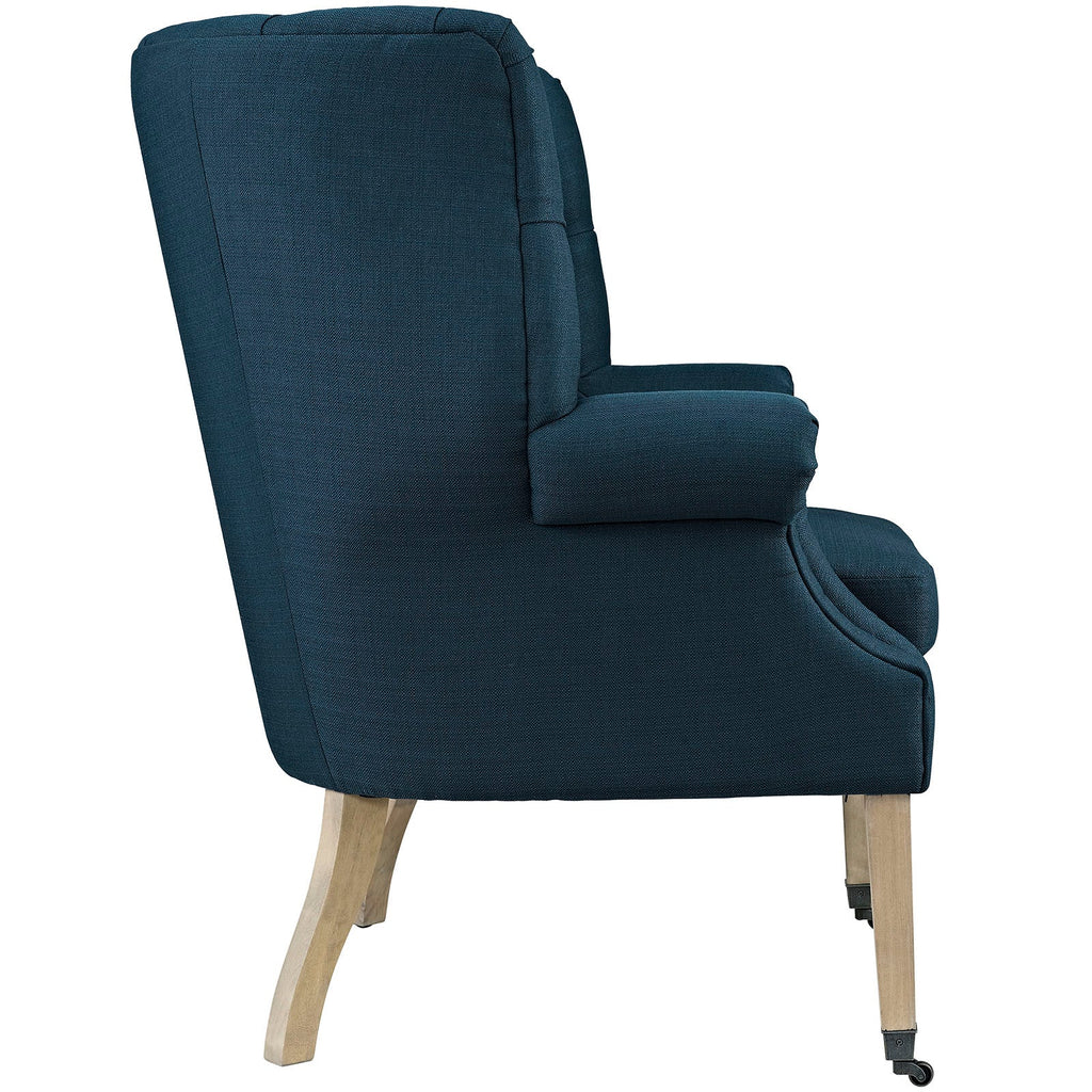 Chart Upholstered Fabric Lounge Chair in Azure