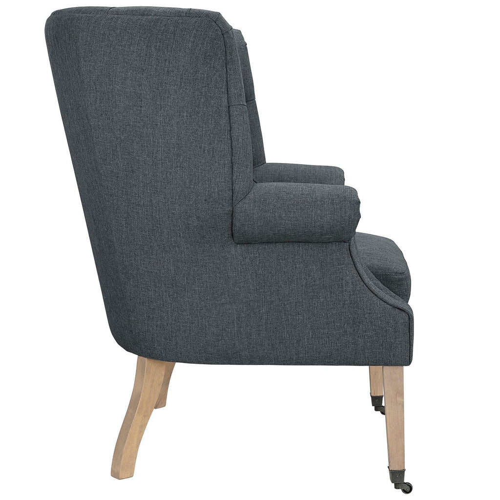 Chart Upholstered Fabric Lounge Chair in Gray