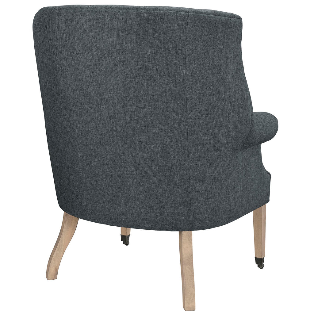 Chart Upholstered Fabric Lounge Chair in Gray