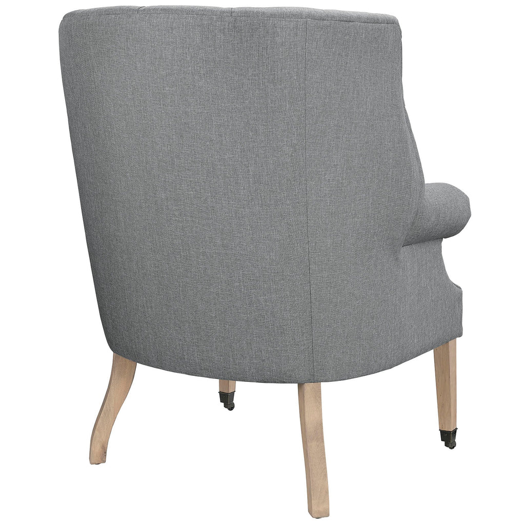 Chart Upholstered Fabric Lounge Chair in Light Gray