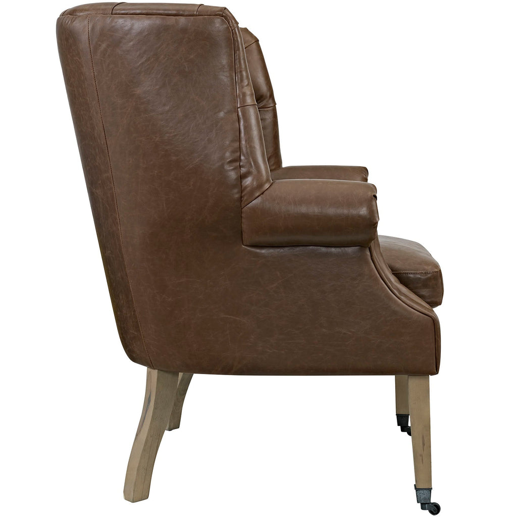 Chart Upholstered Vinyl Lounge Chair