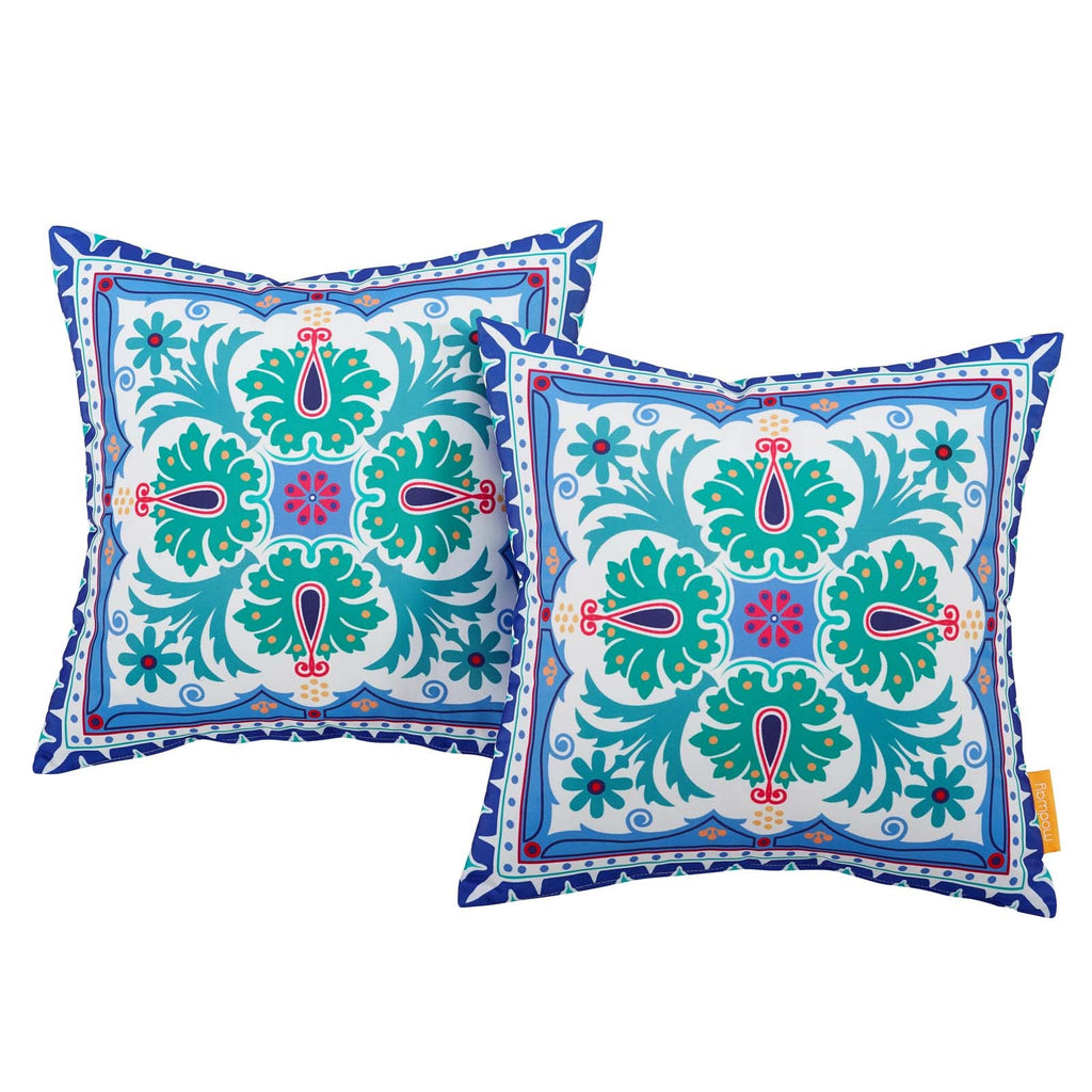 Modway Outdoor Patio Single Pillow in Clover