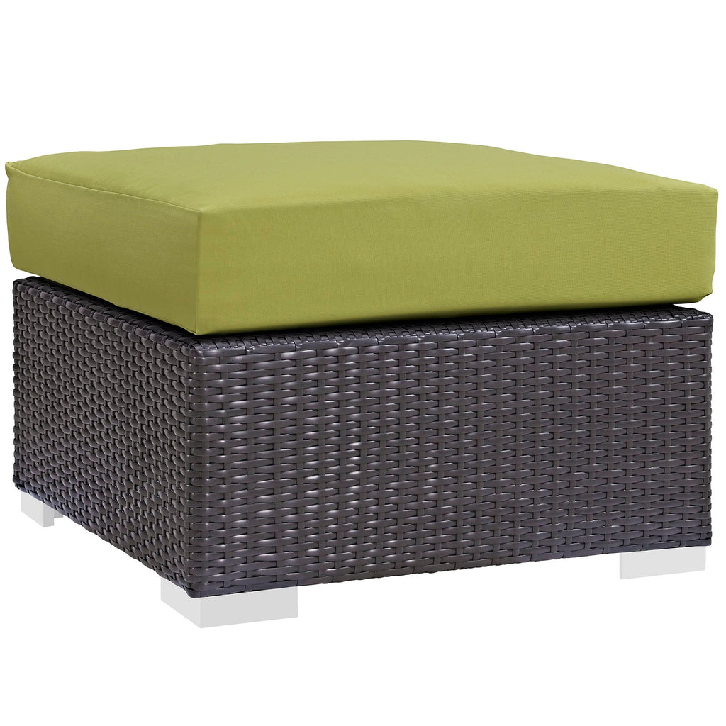 Convene 5 Piece Outdoor Patio Sofa Set in Espresso Peridot