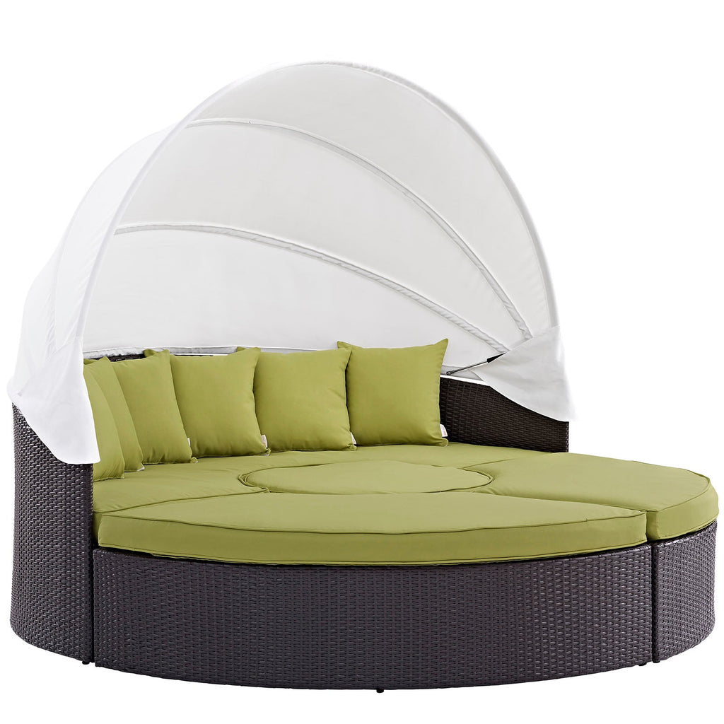 Convene Canopy Outdoor Patio Daybed in Espresso Peridot-2