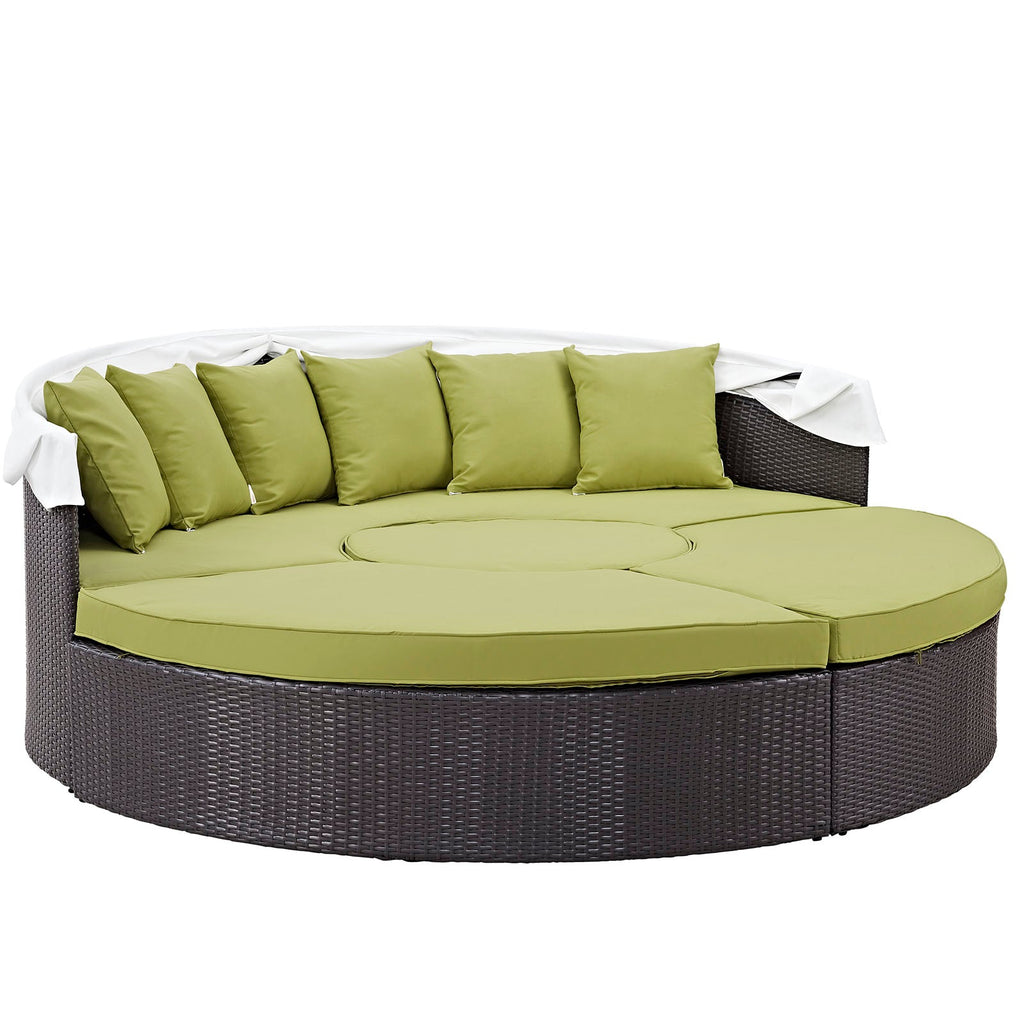 Convene Canopy Outdoor Patio Daybed in Espresso Peridot-2