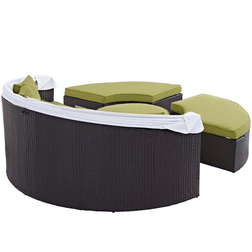 Convene Canopy Outdoor Patio Daybed in Espresso Peridot-2