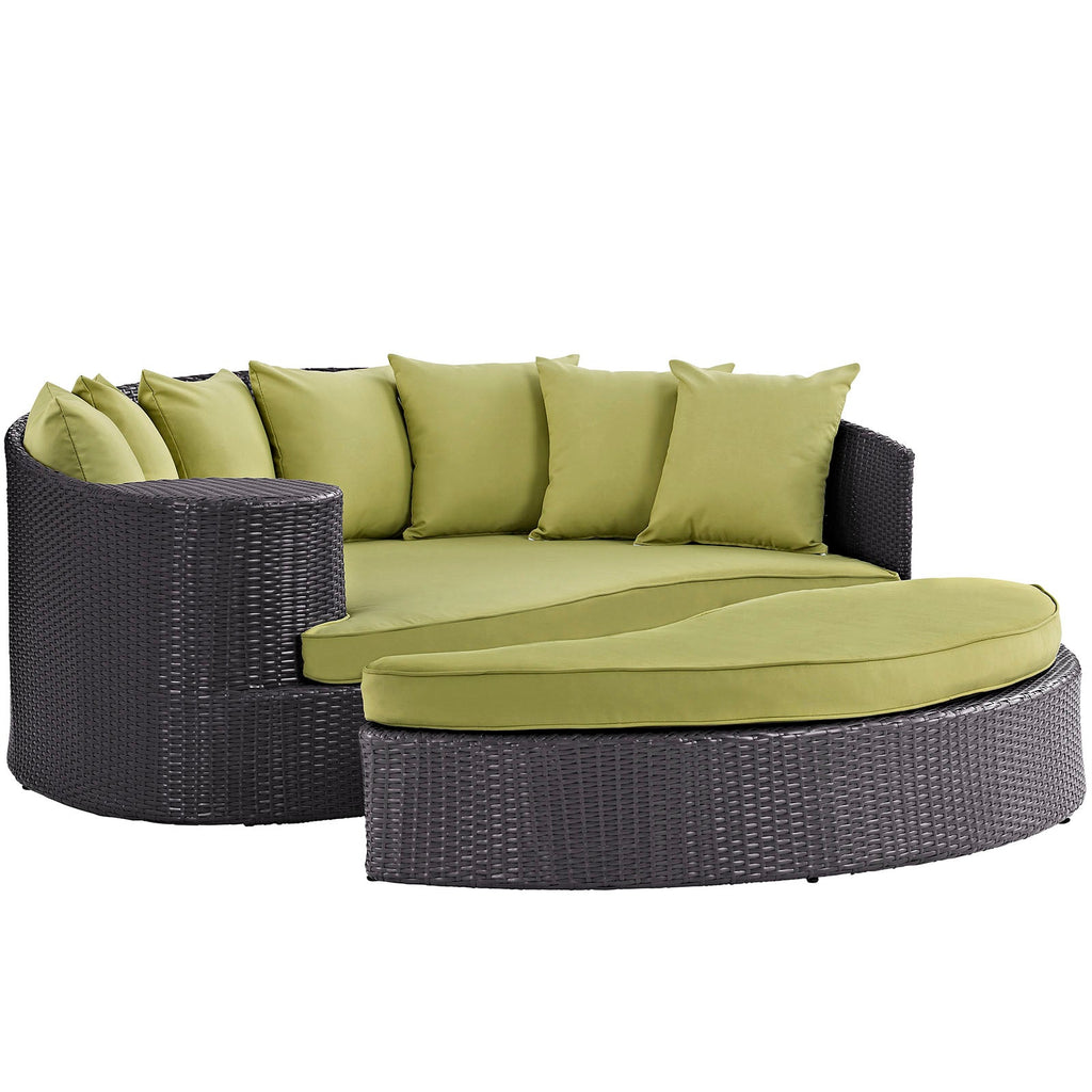 Convene Outdoor Patio Daybed in Espresso Peridot