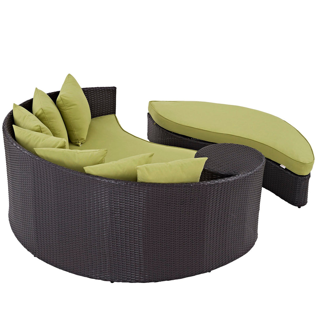 Convene Outdoor Patio Daybed in Espresso Peridot