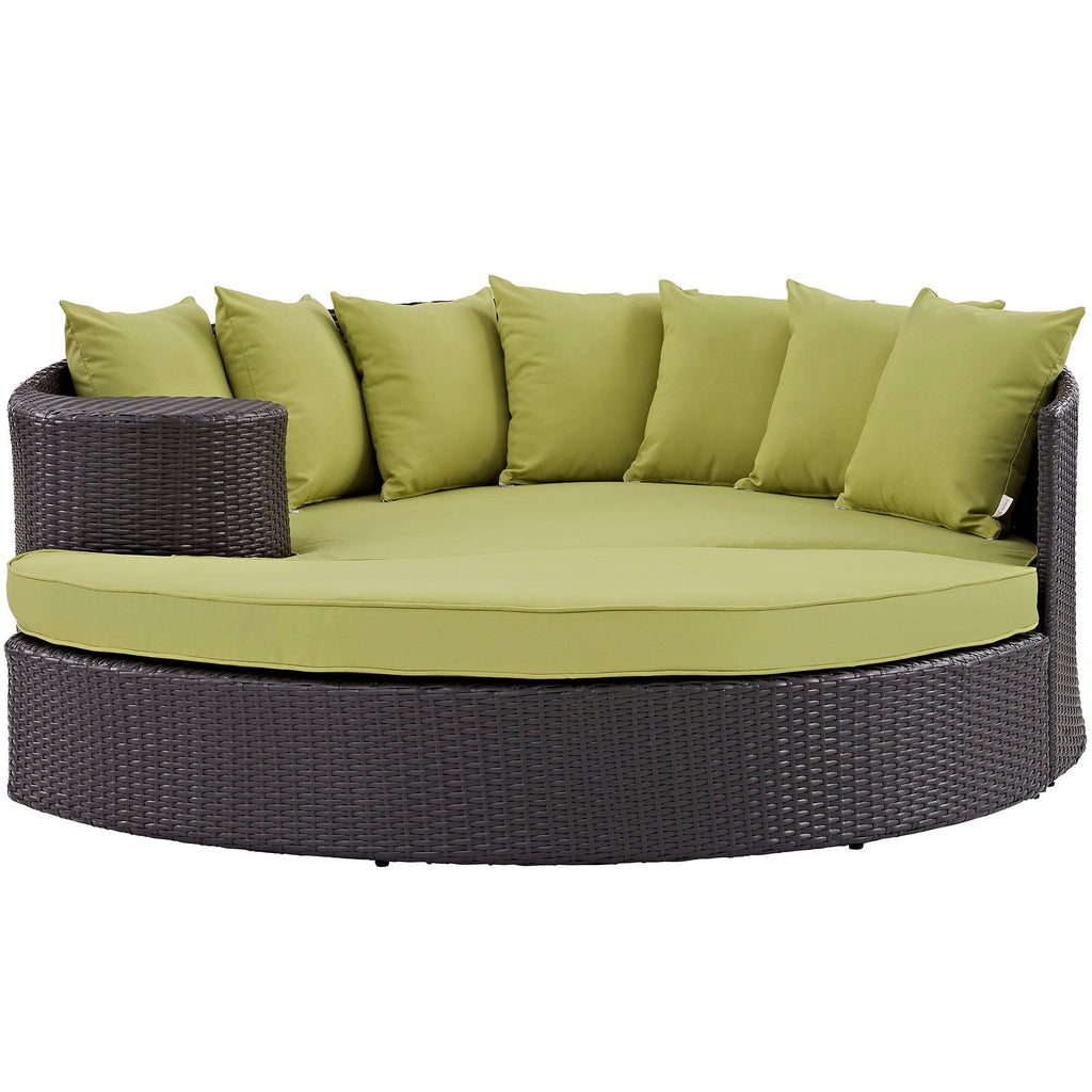 Convene Outdoor Patio Daybed in Espresso Peridot