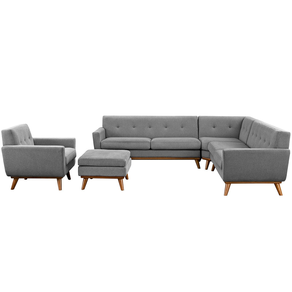 Engage 5 Piece Sectional Sofa in Expectation Gray