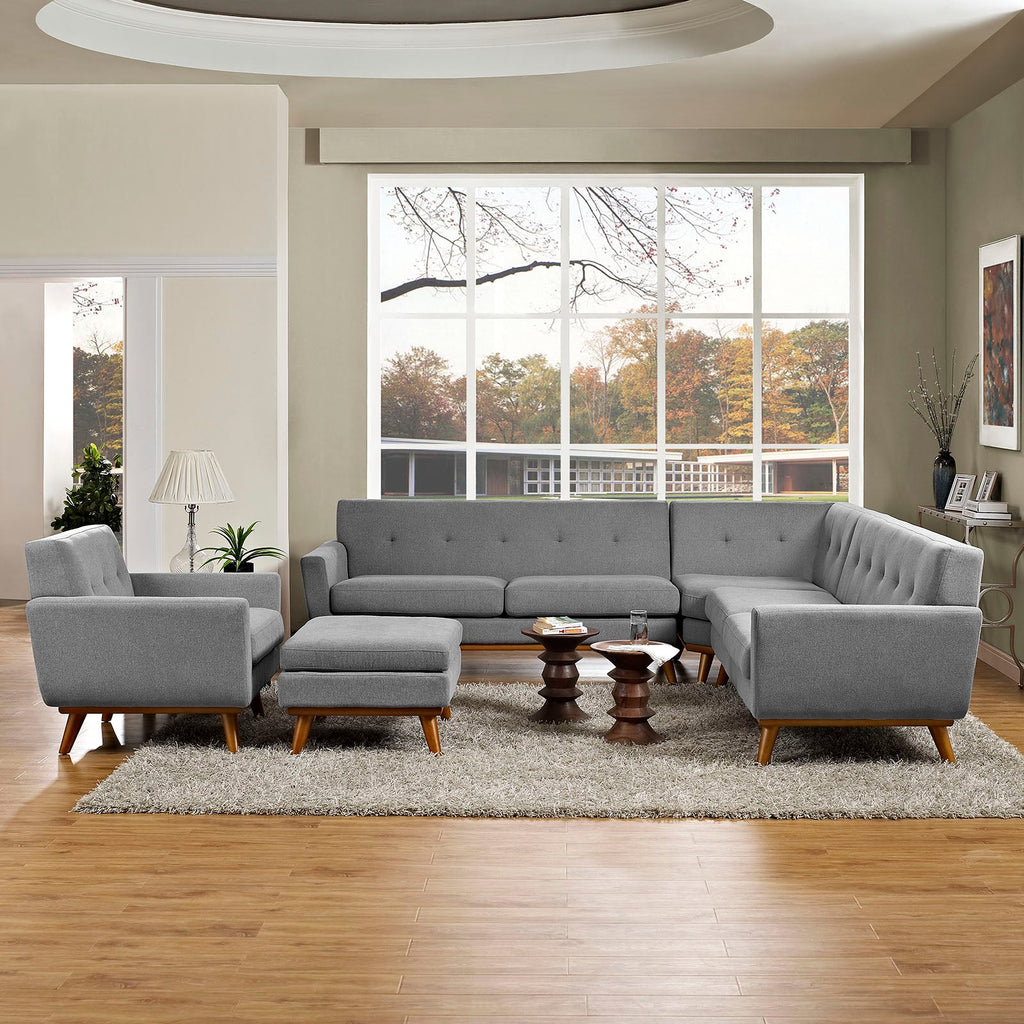 Engage 5 Piece Sectional Sofa in Expectation Gray