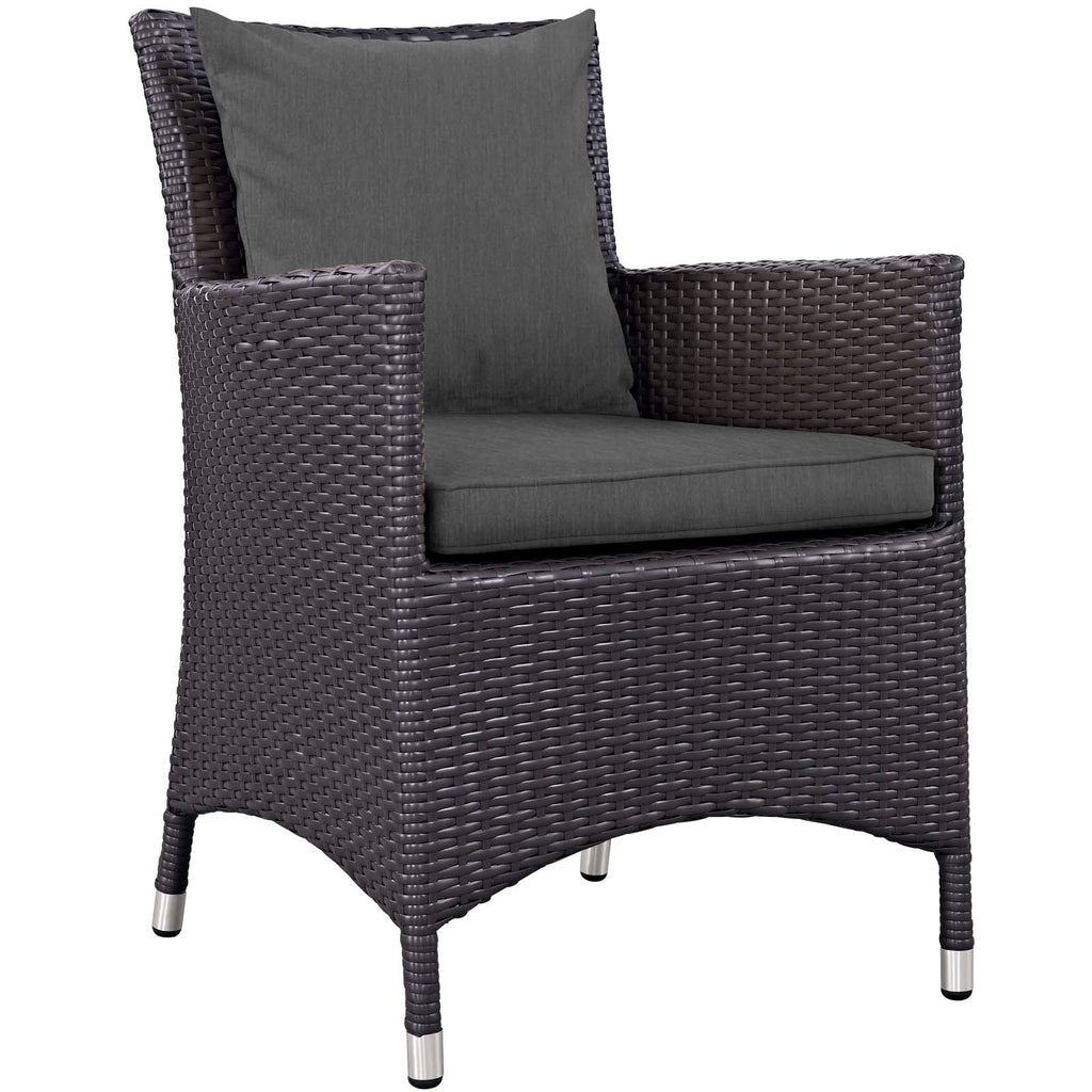 Convene 4 Piece Outdoor Patio Dining Set in Espresso Charcoal