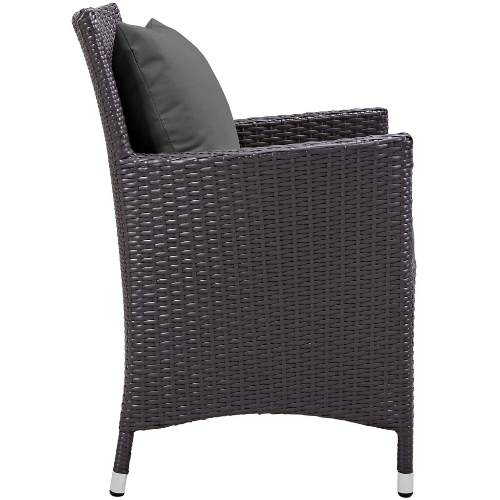 Convene 4 Piece Outdoor Patio Dining Set in Espresso Charcoal