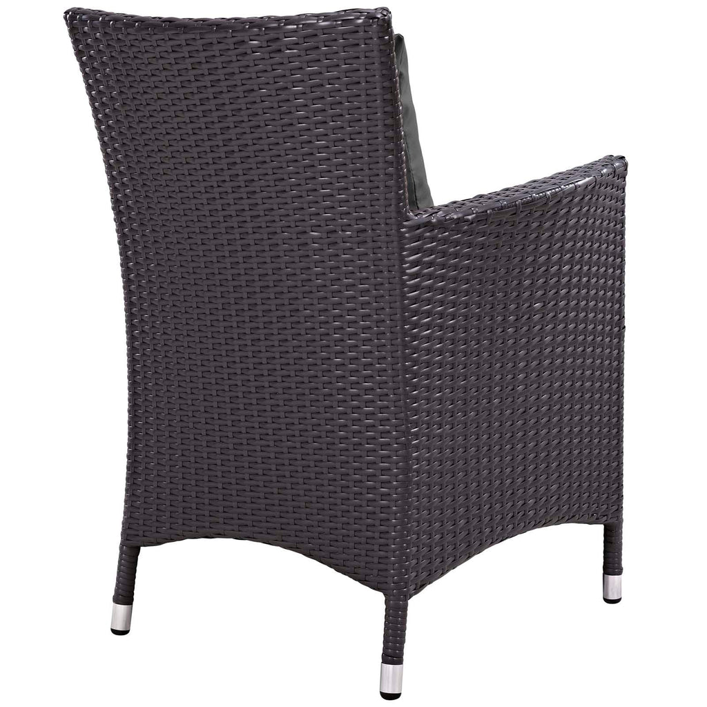 Convene 4 Piece Outdoor Patio Dining Set in Espresso Charcoal