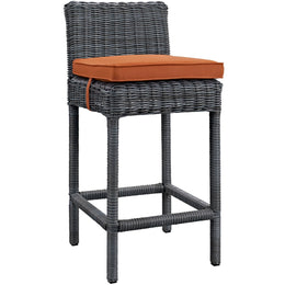 Summon Bar Stool Outdoor Patio Sunbrella Set of 4 in Canvas Tuscan