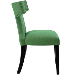 Curve Fabric Dining Chair in Kelly Green