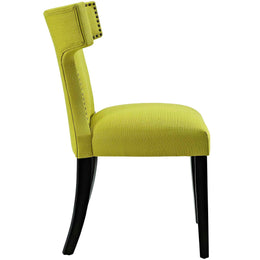 Curve Fabric Dining Chair in Wheatgrass