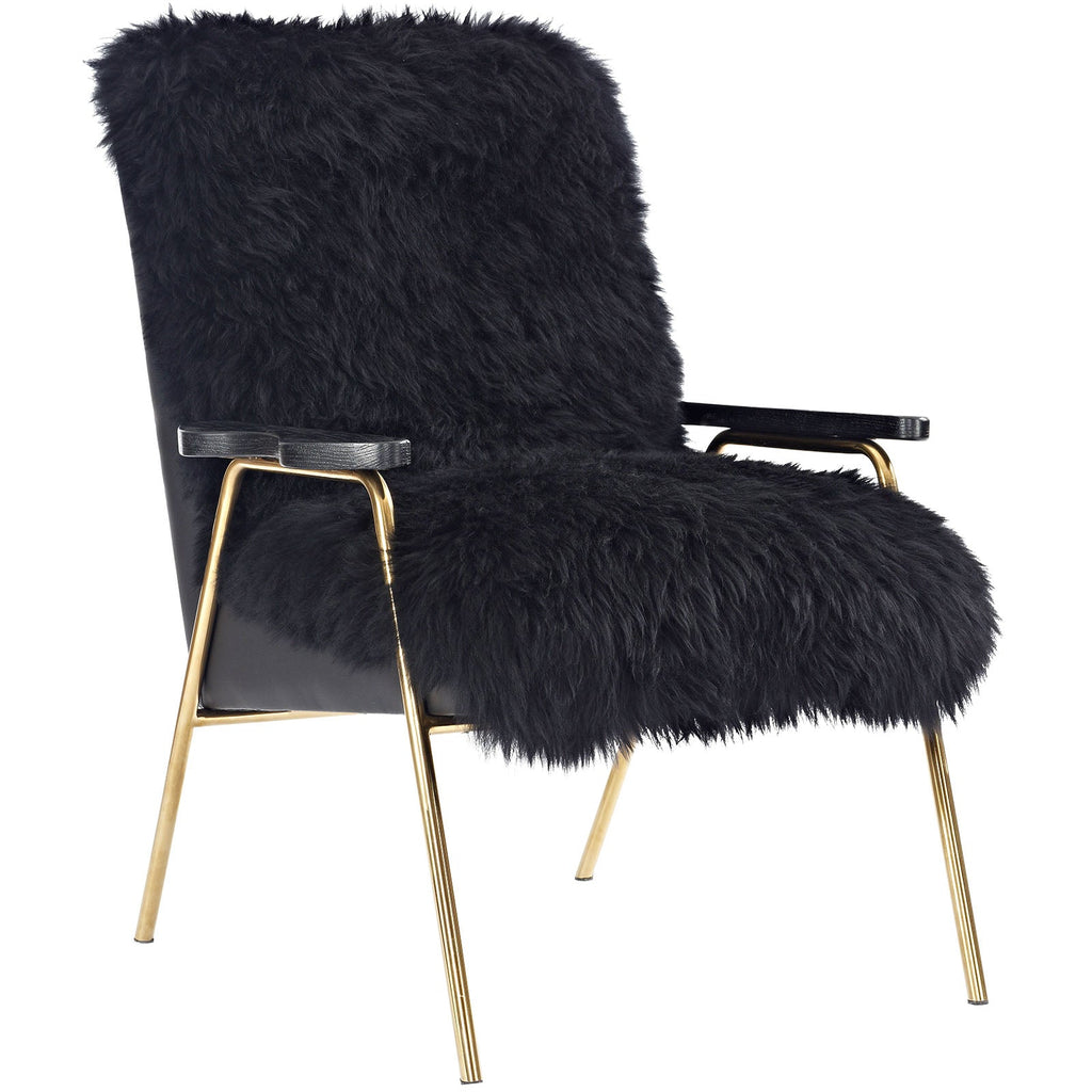 Sprint Sheepskin Armchair in Black Black