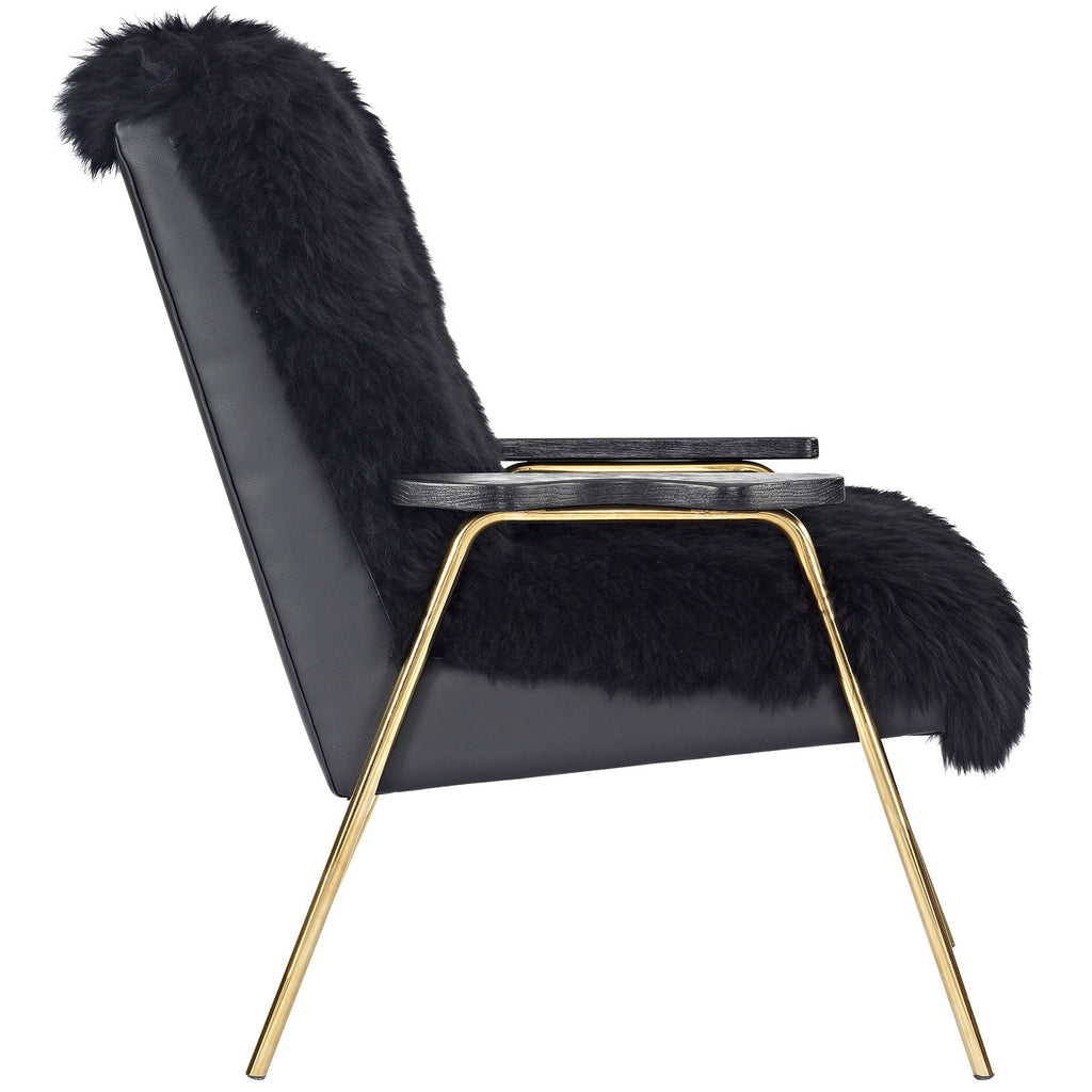 Sprint Sheepskin Armchair in Black Black