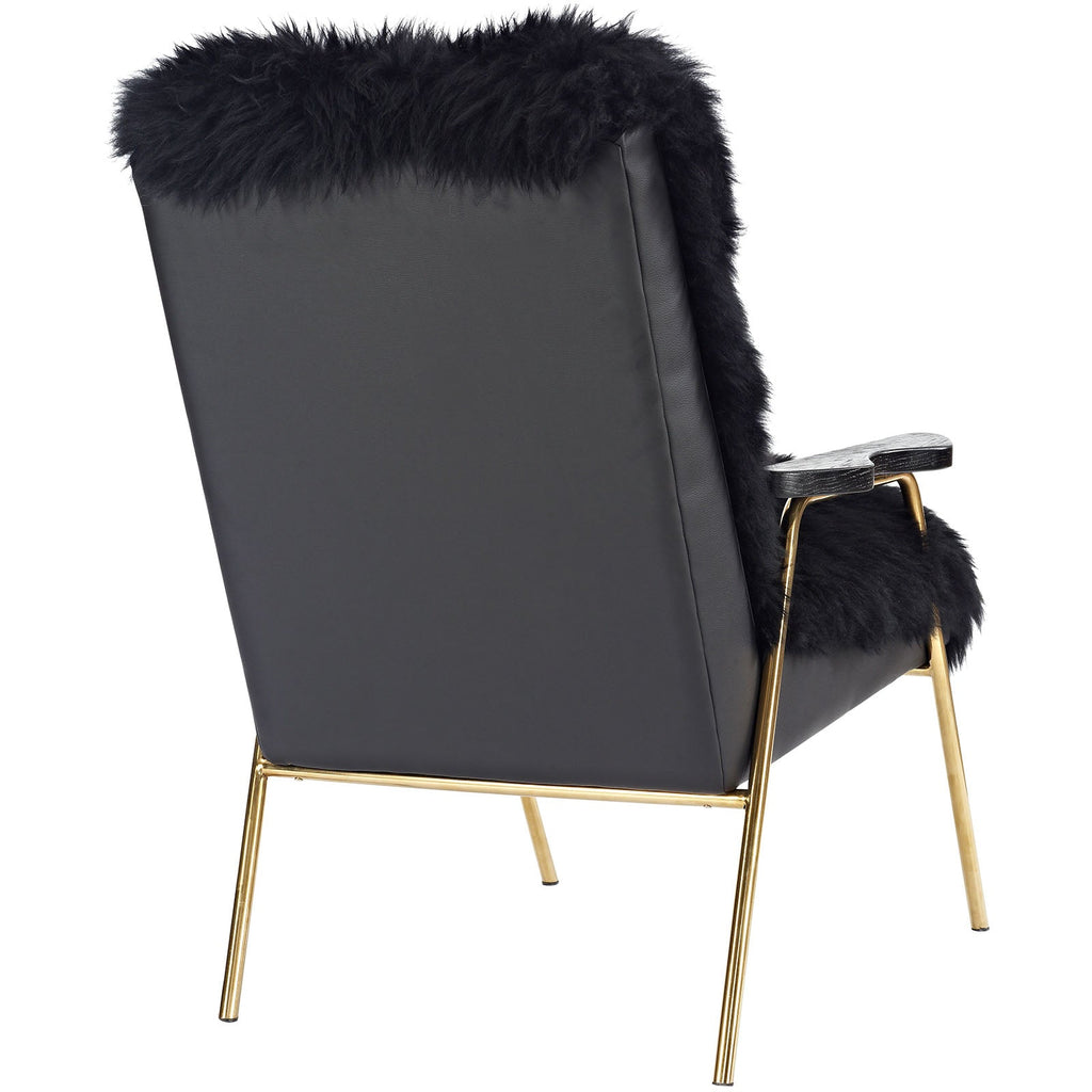 Sprint Sheepskin Armchair in Black Black