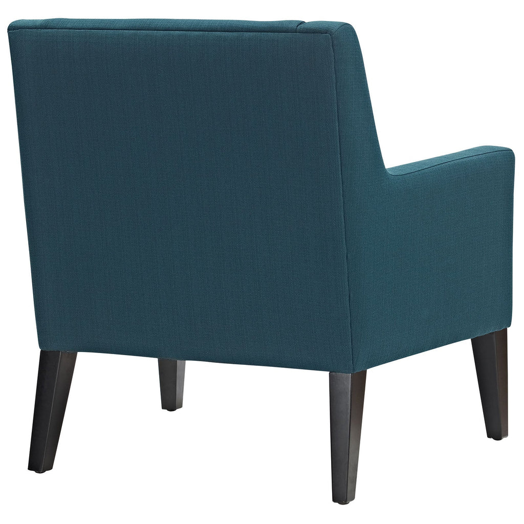 Earnest Upholstered Fabric Armchair in Azure