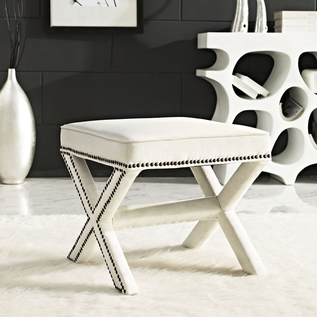 Rivet Bench in Ivory