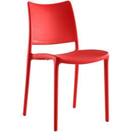 Hipster Dining Side Chair Set of 4 in Red