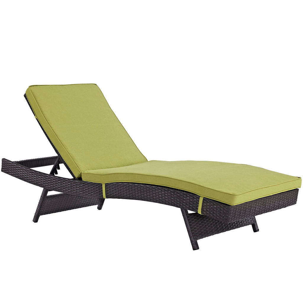 Convene Chaise Outdoor Patio Set of 6 in Espresso Peridot