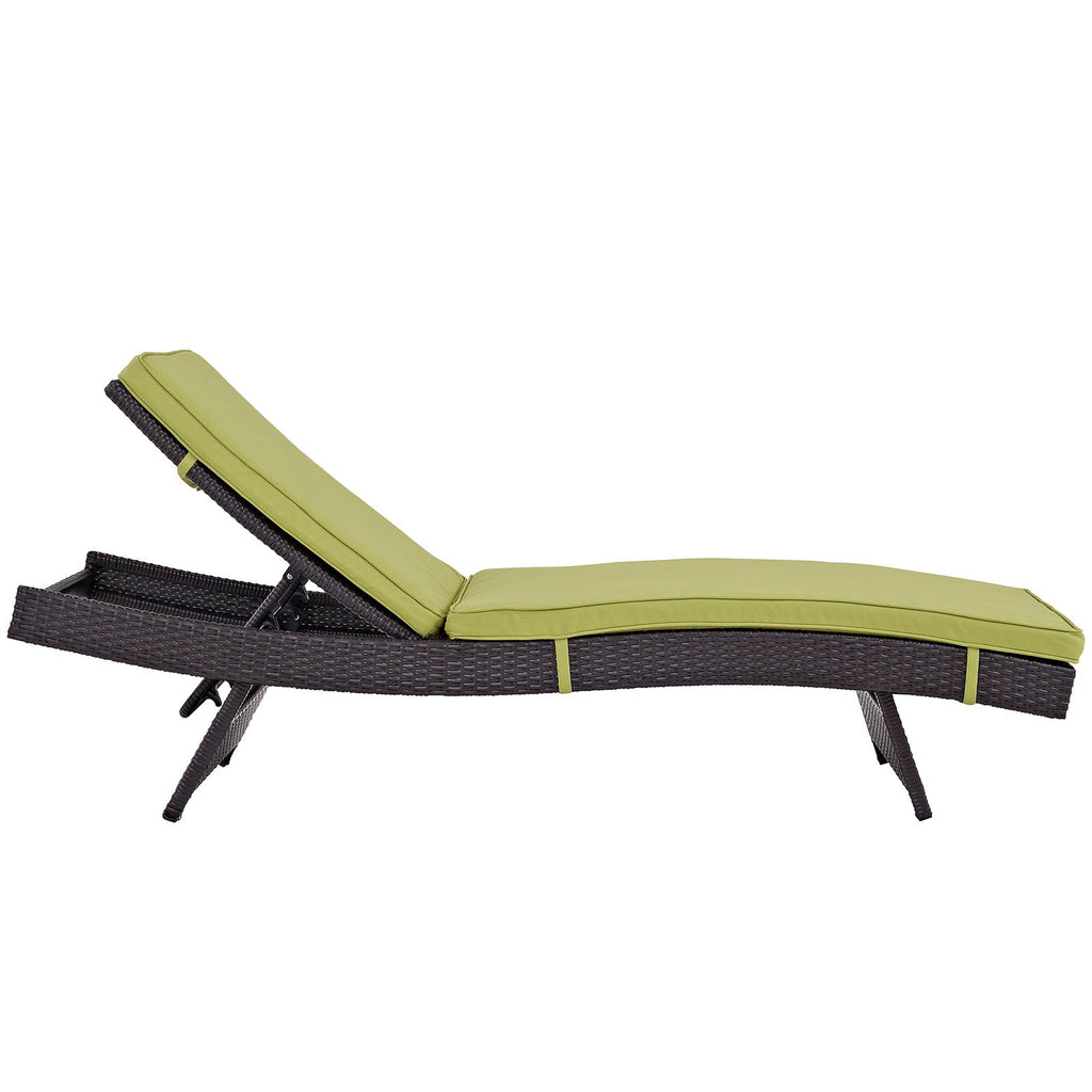 Convene Chaise Outdoor Patio Set of 6 in Espresso Peridot