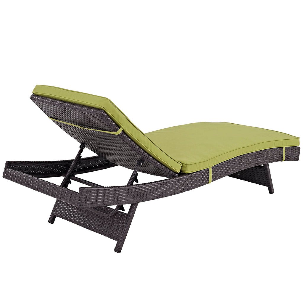 Convene Chaise Outdoor Patio Set of 6 in Espresso Peridot