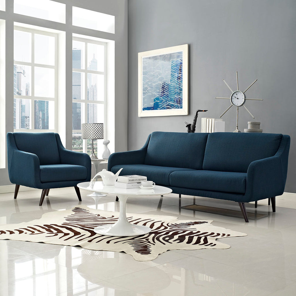 Verve Living Room Set Set of 2 in Azure
