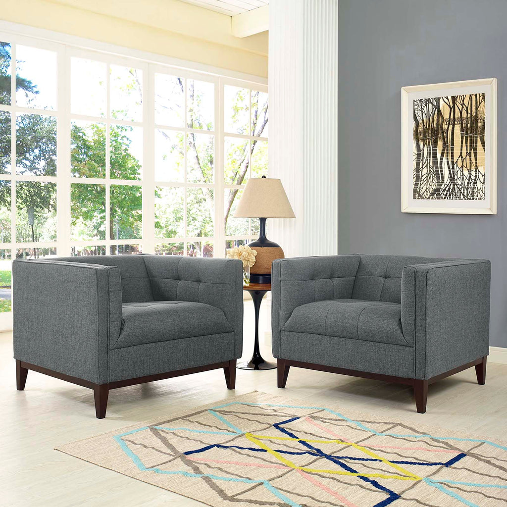 Serve Armchairs Set of 2 in Gray