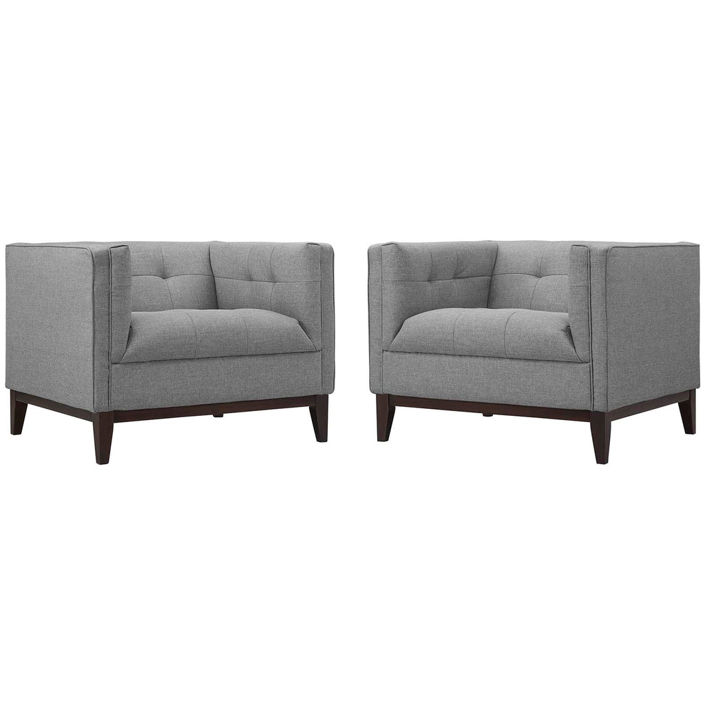 Serve Armchairs Set of 2 in Light Gray