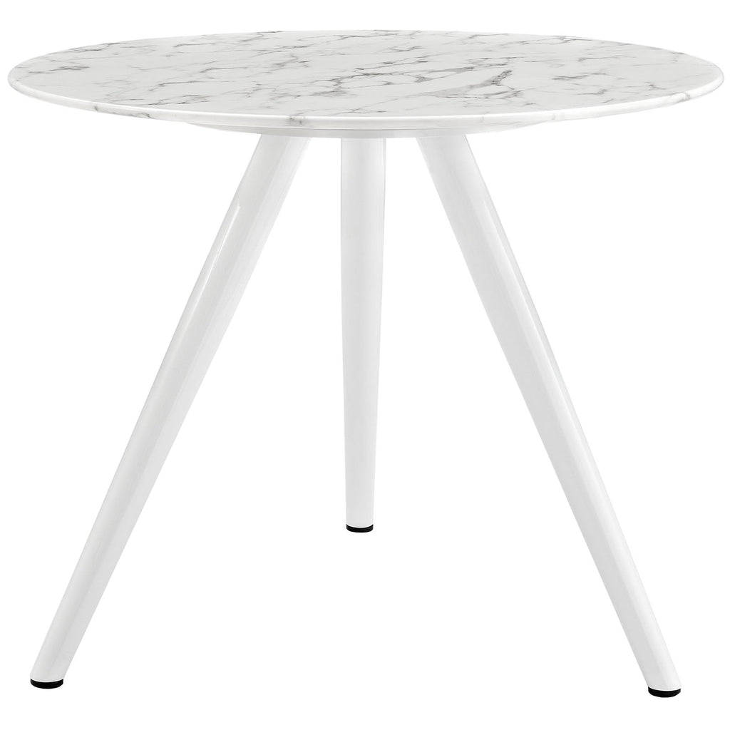 Lippa 36" Round Artificial Marble Dining Table with Tripod Base