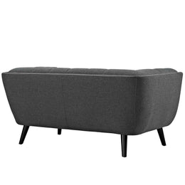 Bestow Upholstered Fabric Loveseat in Gray