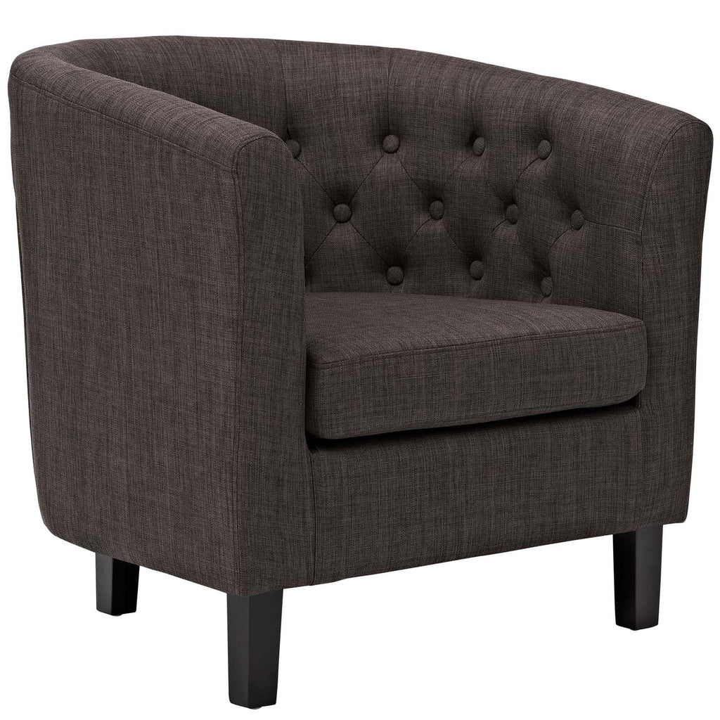 Prospect Upholstered Fabric Armchair in Brown