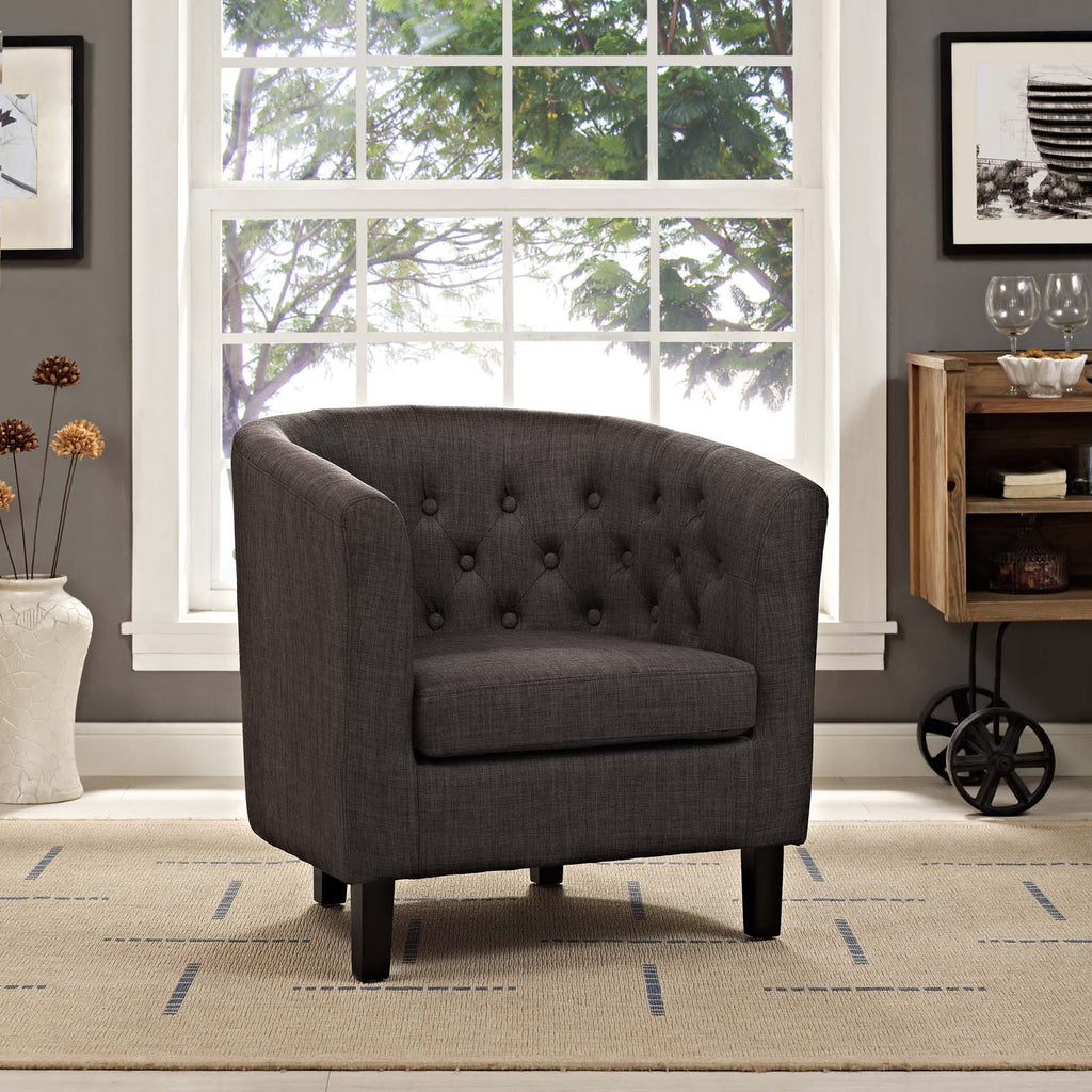 Prospect Upholstered Fabric Armchair in Brown