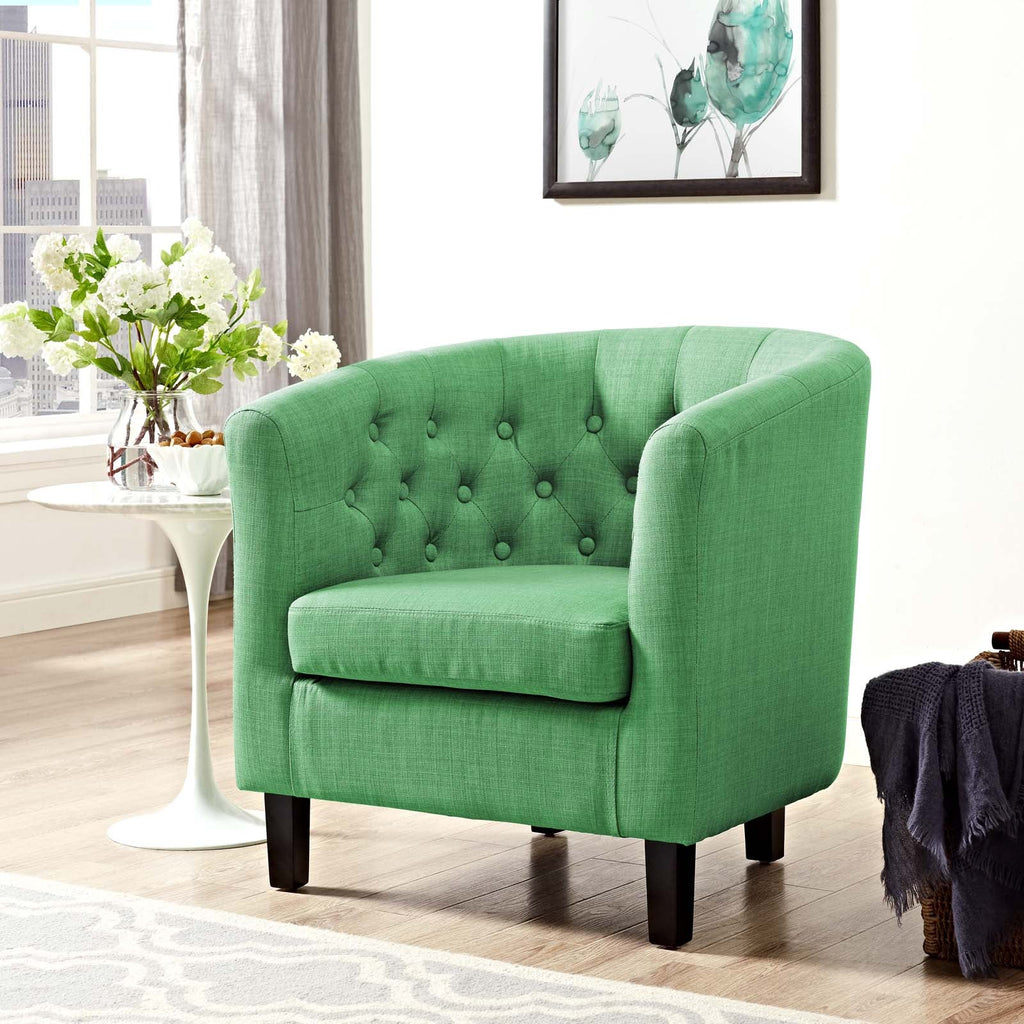 Prospect Upholstered Fabric Armchair in Kelly Green