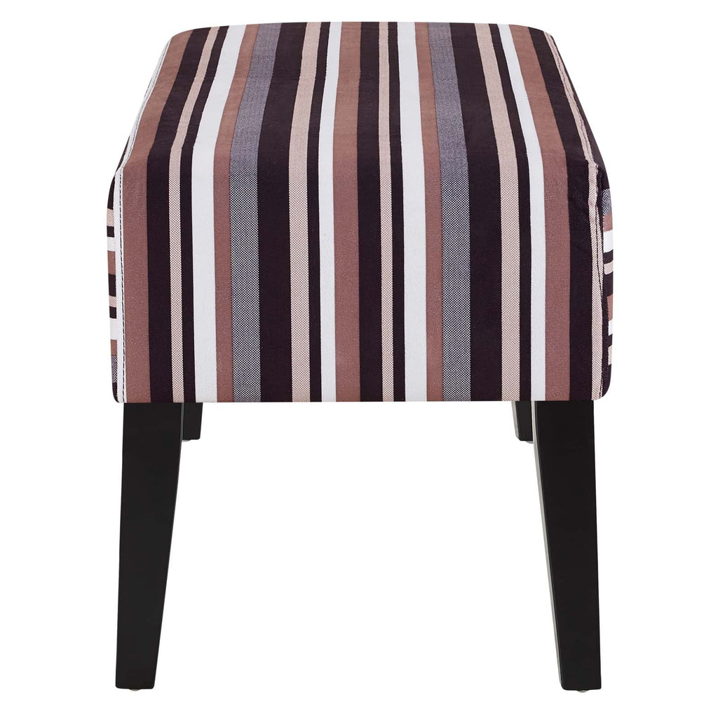 Connect Upholstered Fabric Bench in Stripe