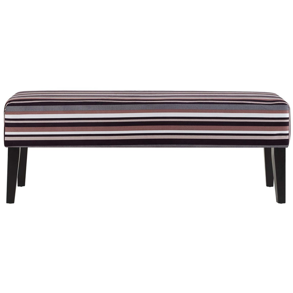 Connect Upholstered Fabric Bench in Stripe